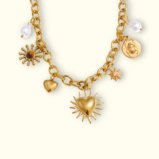 'Lover' charm necklace