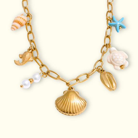 Beach Babe charm necklace